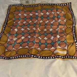 Givenchy Multicolor Silk Scarf with Gold Accents